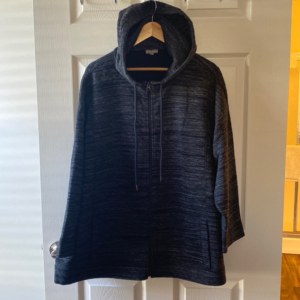 Talbots T by Talbots full front Zipper with hood 3/4 sleeves. Sweater / Jacket.